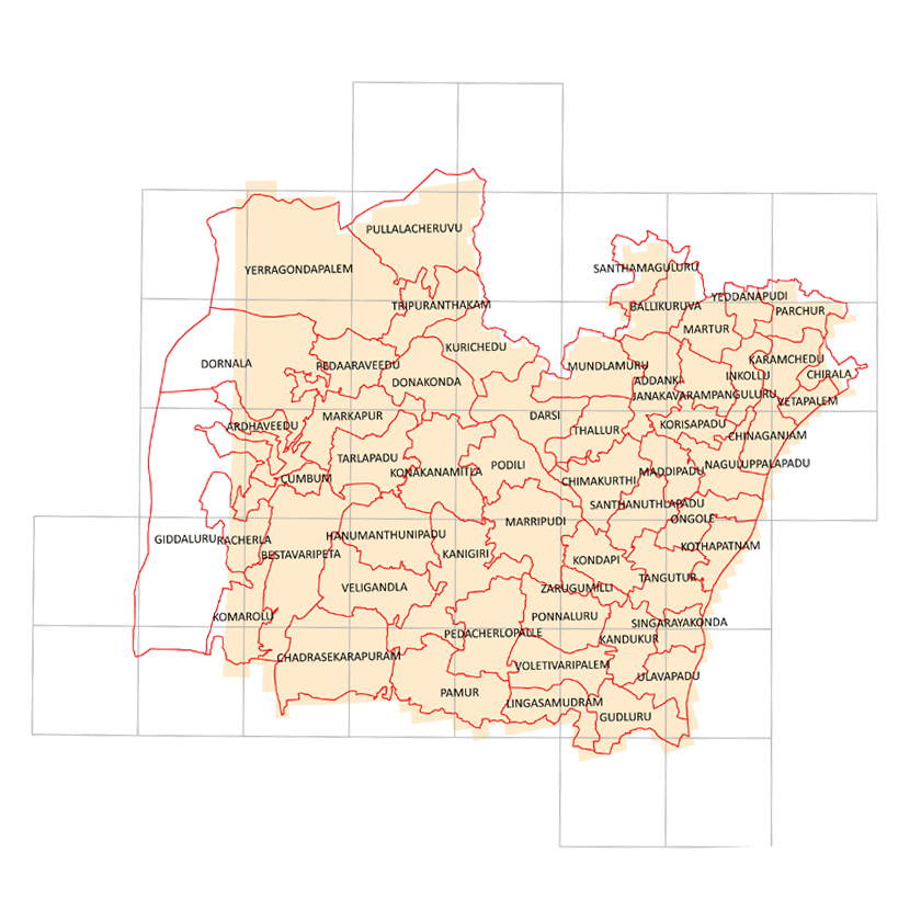 Storm surge inundation map for cyclone with wind speed